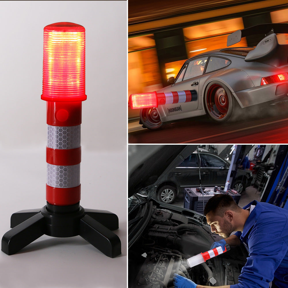 Set 2 lămpi LED de semnalizare de urgență cu bază magnetică