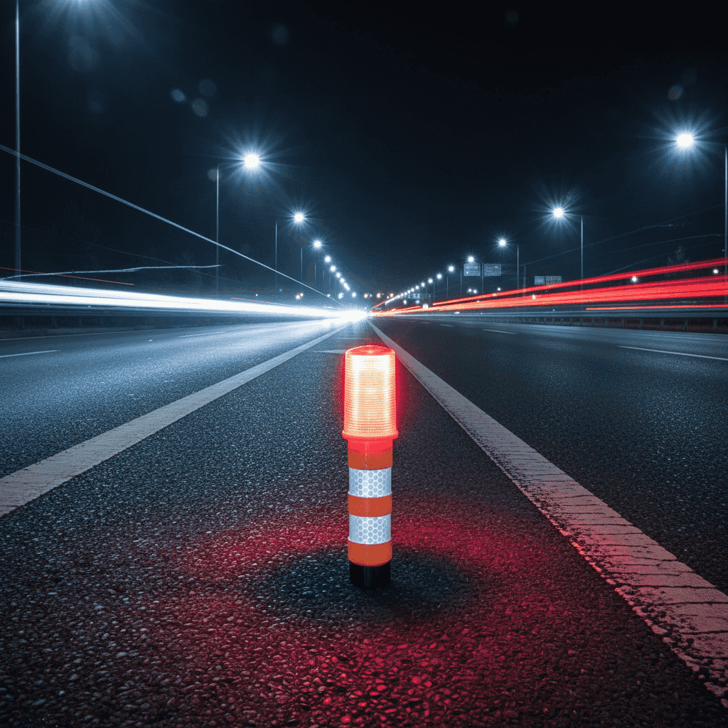 Lampa LED de semnalizare de urgență cu bază magnetică, culoare roșie, pentru siguranță rutieră, utilizare pe drumuri și autovehicule