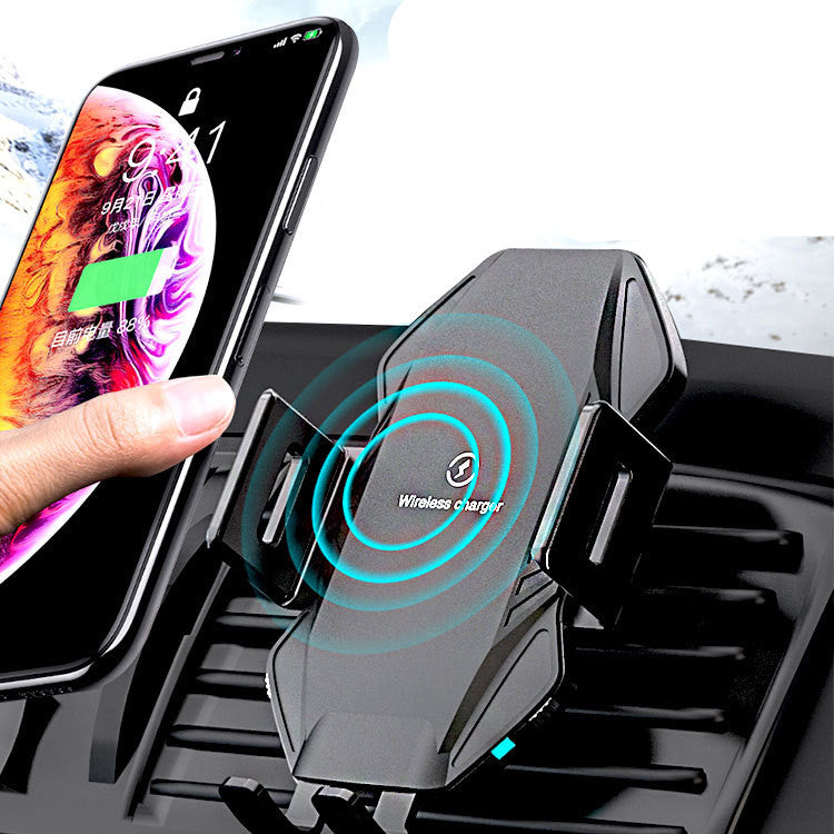 Încărcător Auto Wireless cu Clemă Automată – 15W Încărcare Rapidă