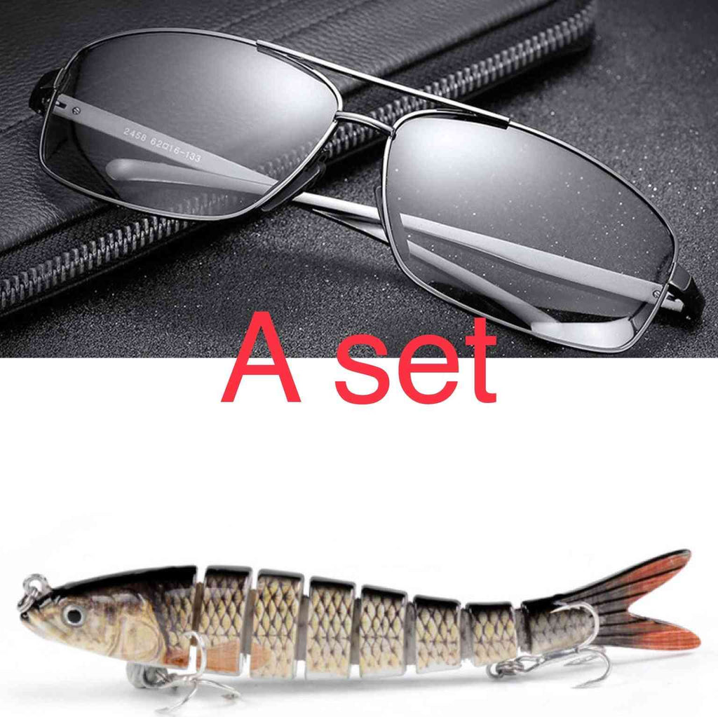 Ochelari de soare cu lentile polarizate, protecție UV, în cutie neagră, pentru stil și confort în activități outdoor și condus