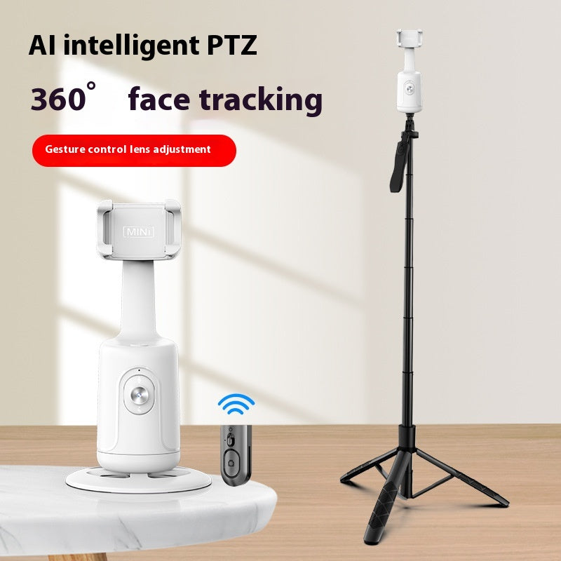 AI intelligent PTZ face tracking phone holder with tripod and remote control